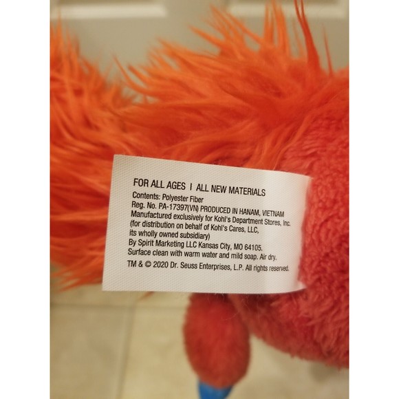 2 Kohl's cares 2020 Dr. Seuss plush fox and Horton stuffed animal - Picture 6 of 9